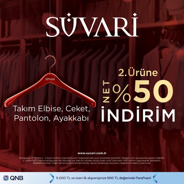 2. Ürüne Net %50 İndirim